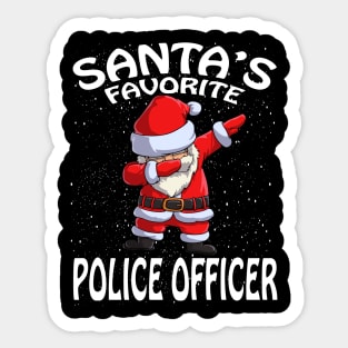 Santas Favorite Police Officer Christmas Sticker